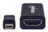 Manhattan Mini DisplayPort 1.2 to HDMI Adapter Cable - 1080p@60Hz - 12cm - Male to Female - Black - Equivalent to MDP2HDMI - Three Year Warranty - Polybag - 0.12 m - Mini DisplayPort - HDMI Type A (Standard) - Male - Female - Straight