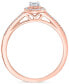 ფოტო #4 პროდუქტის Diamond Halo Engagement Ring (1/4 ct. t.w.) in 14k White, Yellow or Rose Gold