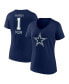 Фото #1 товара Women's Navy Dallas Cowboys Mother's Day V-Neck T-shirt