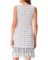 Nic+Zoe Grid Fringe Mix Dress Women's