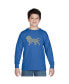 Big Boy's Word Art Long Sleeve T-shirt - Lion