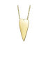 ფოტო #2 პროდუქტის 14k Gold Plated Elongated Modern Shiny Heart Layering Necklace