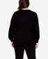 ფოტო #2 პროდუქტის Plus Size Peyton Round Neck Sweater