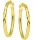 Textured Small Hoop Earrings in 18k Gold-Plated Sterling Silver, 25mm, Created for Macy's