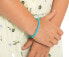 Colored lace bracelet blue / pink
