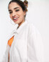 Фото #6 товара COLLUSION oversized shirt in white