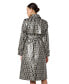 Women's Double-Breasted Printed Trench Coat