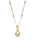 ფოტო #1 პროდუქტის 14K Gold-Dipped Triple Spinner Imitation Pearl Mary Cameo Bead Necklace