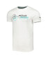 Фото #3 товара Men's White Mercedes-AMG Petronas F1 Team 2023 Logo T-shirt