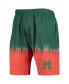 Фото #3 товара Men's Orange, Green Miami Hurricanes Tie-Dye Shorts