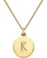 Kate spade new york 12k Gold-Plated Initials Pendant Necklace, 17" + 3" Extender - фото #2