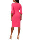 ფოტო #3 პროდუქტის Women's Tie-Front Bell-Sleeve Midi Dress