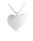 ფოტო #2 პროდუქტის Stripe Pink Enamel Heart Inspirational Message Words I love You Mom Heart Necklace Pendant For Women Mother .925 Sterling Silver