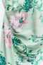 Фото #8 товара Платье миди из смесового льна с цветочным принтом ZARA