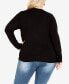 Фото #2 товара Plus Size Lara Button Crew Neck Sweater