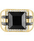 Фото #3 товара EFFY® Men's Onyx & Diamond Ring (3/4 ct. t.w.) in 14k Gold