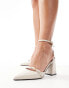 RAID Neim block heeled shoes in off white