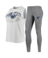 Пижама женская Concepts Sport Penn State Nittany Lions с топом и леггинсами (Угольно-белая) Charcoal, White, XLARGE - фото #1