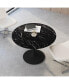 Фото #2 товара Стол обеденный Simplie Fun с круглым столешницей с изображением черного мрамора, металлическая основа, 42.12" русскийийдраница.
