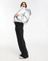 Фото #4 товара Bershka oversized puffer jacket in metallic silver