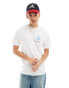 Vans long shot back print t-shirt in white