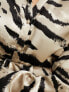 Pieces button up shirt in light brown zebra print Light Brown Zebra, S - фото #3