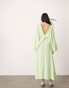 ASOS EDITION v neck drapey maxi dress in green grün, 44 - фото #2