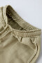 Фото #4 товара Комплект из мягкой ткани, толстовка с короткими рукавами и шорты ZARA