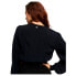 Фото #2 товара Блузка с длинным рукавом Superdry Lace Trim Smocked (Цвет: Эклипс Темно-синий)