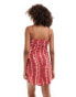 Rhythm sahara tie dye mini dress in red