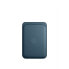 Apple iPhone Feingewebe Wallet mit Magsafe"Pazifikblau iPhone 15 / 14 / 13 / 12