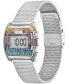 Women's Darcy Digital Rainbow Silver-Tone Stainless Steel Mesh Bracelet Watch, 30mm