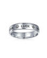 ფოტო #4 პროდუქტის Ayllu Amulet Talisman Inspirational Words Intertwine Symbol Heart Infinity Clover For Love Luck Unity Band Ring For Women .925 Sterling Silver 4MM