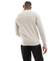 Фото #6 товара Fred Perry classic crew neck jumper in beige