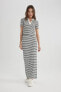 Фото #2 товара Юбка Defacto Fitted Fitilli Striped Maxi