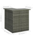 Corner Bar Table Gray 39.4"x19.7"x41.3" Poly Rattan