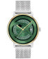 ფოტო #1 პროდუქტის Men's Iconic Automatic Silver Stainless Steel Mesh Watch 40mm