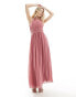 Vila Bridesmaid halterneck maxi dress in rose Mesa-Rose, 40 - фото #1