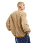 Фото #12 товара ASOS DESIGN oversized knitted fisherman rib jumper in stone twist