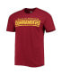 Men's Burgundy Washington Commanders Wordmark Imprint Super Rival T-shirt Бордовый, XLARGE - фото #3