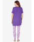 ფოტო #2 პროდუქტის Plus Size Graphic Tunic PJ Set