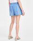 Фото #4 товара Women's High-Rise Chambray Easy Shorts, Created for Macy's