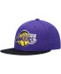 Фото #1 товара Men's Purple Los Angeles Lakers Hardwood Classics Bandana Undervisor Snapback Hat