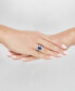ფოტო #2 პროდუქტის Lab Grown Sapphire (5-1/5 ct. t.w.) & Lab Grown Diamond (1/2 ct. t.w.) Statement Ring in 14k White Gold