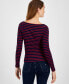 ფოტო #6 პროდუქტის Women's Brenton Striped Long-Sleeve Top