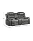 Фото #7 товара White Label Bailey 78" Power Double Reclining Loveseat with Center Console, Receptacles and USB Port