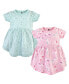 Baby Girls Cotton Short-Sleeve Dresses 2pk, Magical Unicorn