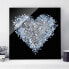 Glasbild Diamant Herz