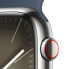 Apple Watch Series 9 Edelstahl Silber"Silber 45 mm M/L (150-200 mm Umfang) Sturmblau GPS + Cellular