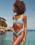 Фото #6 товара 4th & Reckless X Amaka Hamelijnck Elsie crinkle high rise bikini bottom in cornflower blue